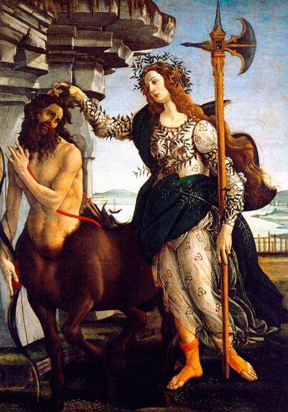 Atenea y el centauro.Sandro Boticelli